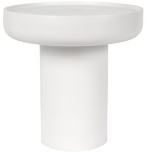 Somcasa Bílý lakovaný odkládací stolek Rodney ø50 cm