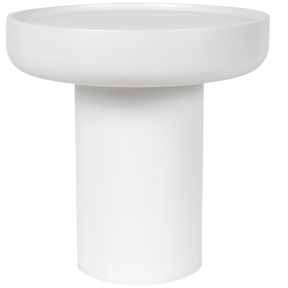 Somcasa Bílý lakovaný odkládací stolek Rodney ø50 cm