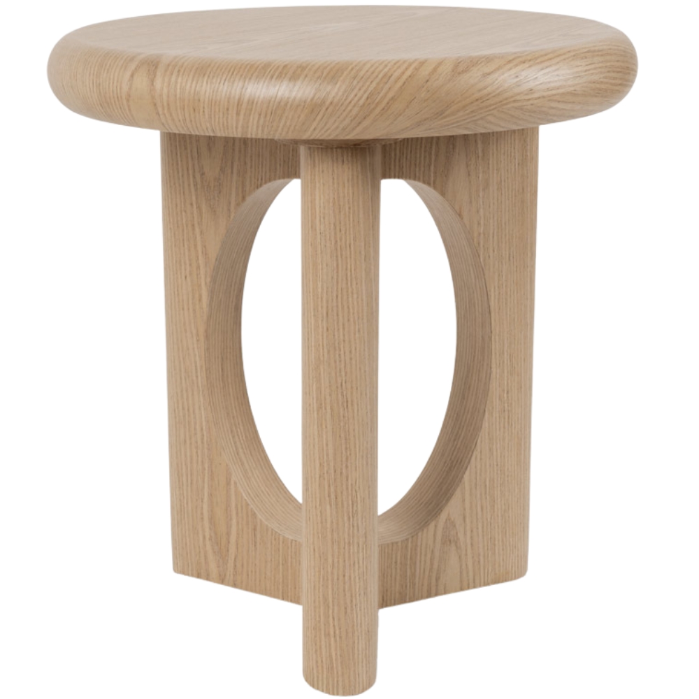 Somcasa Dubový odkládací stolek Arnaud ø 50 cm