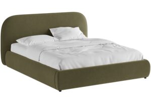Micadoni Zelená sametová dvoulůžková postel Murada 180 x 200 cm
