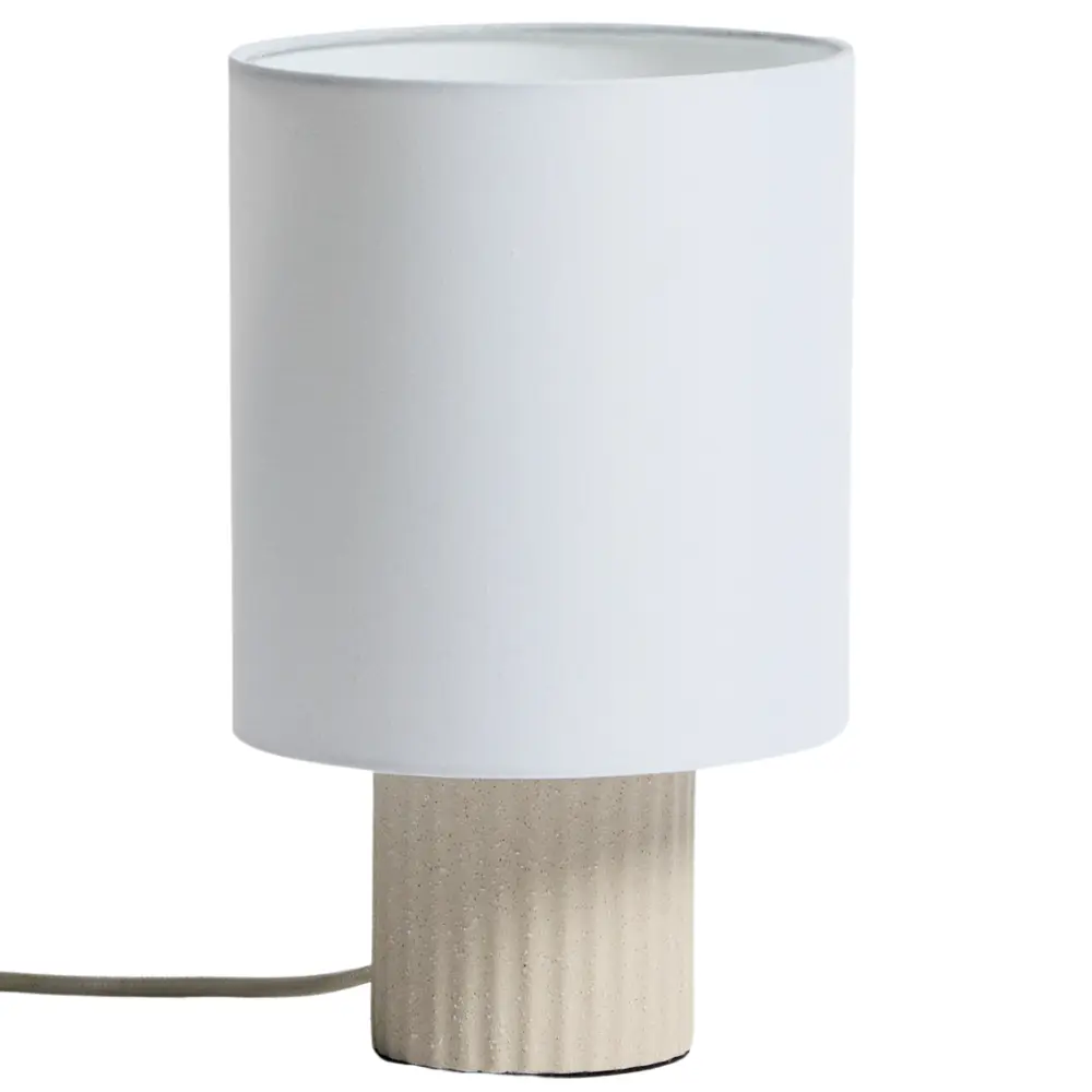 Kave Home Béžová keramická stolní lampa Eshe