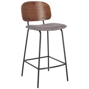 Bizzotto Dřevěná barová židle Sienna s šedým sedákem 68 cm